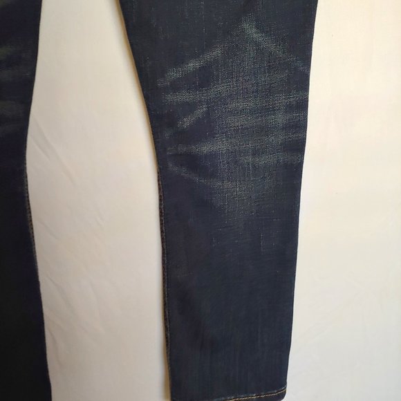 True Religion Jeans "Halle" size 27 Capri Y2k Dark Wash Preppy Travel Stre - Picture 16 of 16